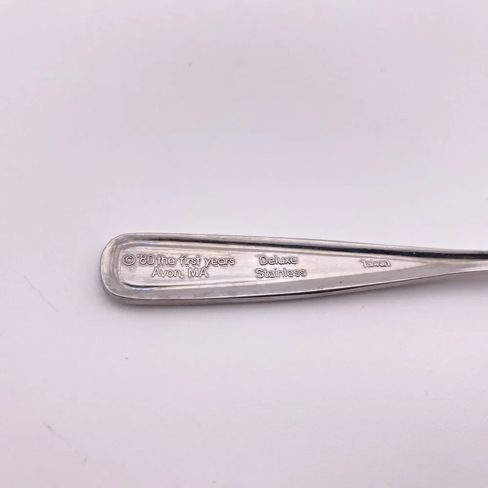 VINTAGE 1980 THE FIRST YEARS STAINLESS FLATWARE INFANT BABY SPOON AVON MA